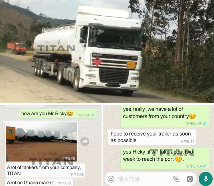 Customers feedback about the oil tanker trailer