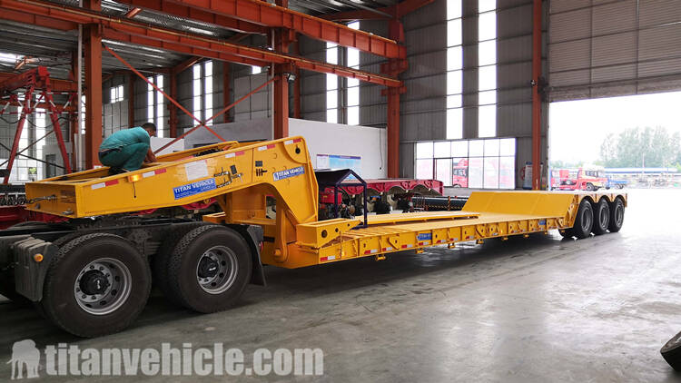 80T Removable gooseneck semi trailer for sale