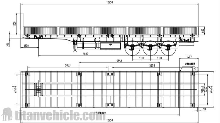 Drawing of high side trailer for sale