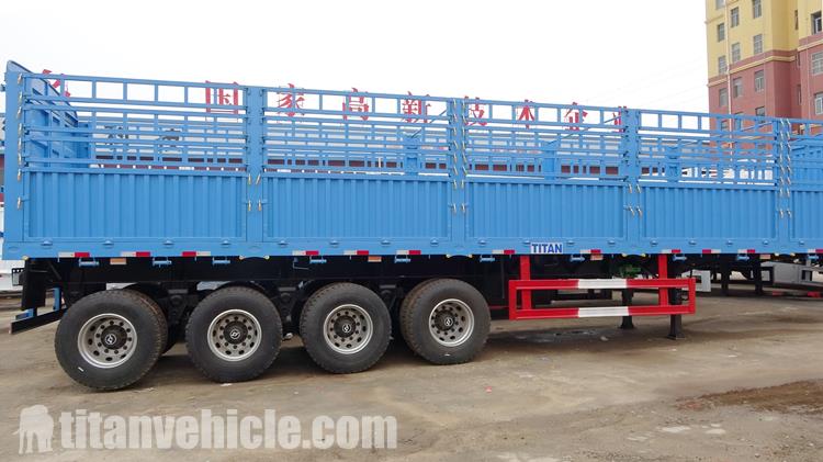 4 Axle 60T Fence Cargo Semi Trailer Manufacturer