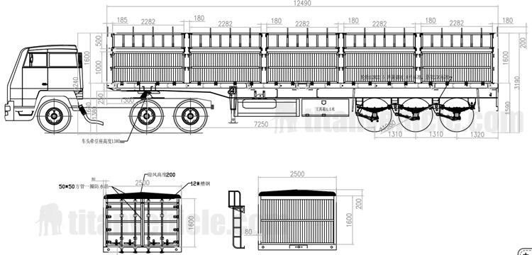 3 Axle Fence Livestock Semi Truck Trailer for Sale In Nigeria