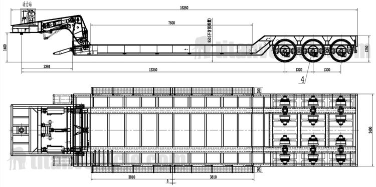 3 Line 6 Axle 100 Ton Detachable Gooseneck Trailer for Sale In Nigeria Lagos