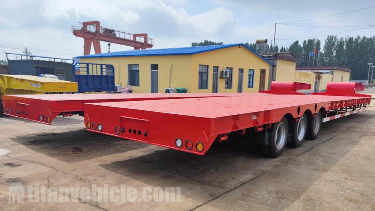 80 Ton Lowbed Truck Trailer for Sale In Papua New Guinea