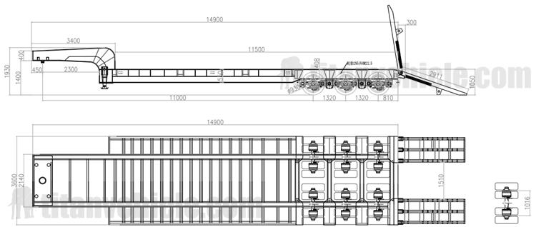 3 Line 6 Axle 100 Ton Low Loader Trailer for Sale In Nigeria Abuja