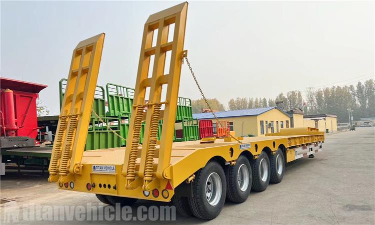 4 Axle 100 Ton Low Loader Trailer for Sale In United Arab Emirates