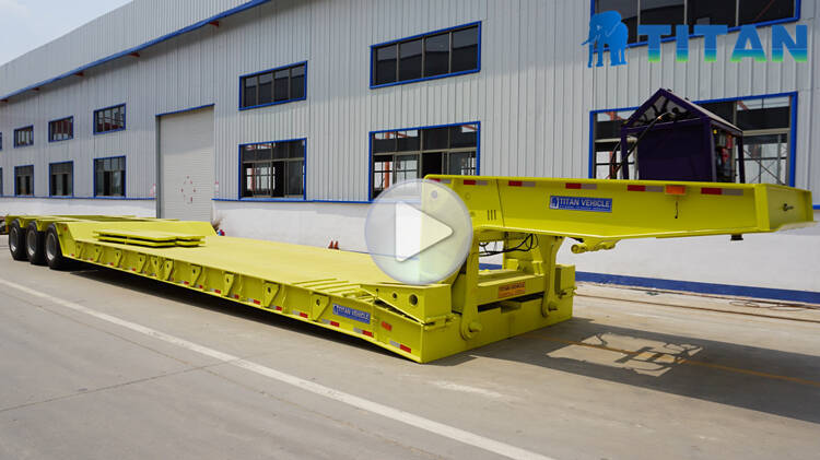 Lowboy semi trailer