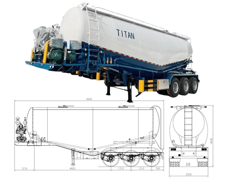 3 Axle Bulk Cement Trailer for Sale in Ethiopia